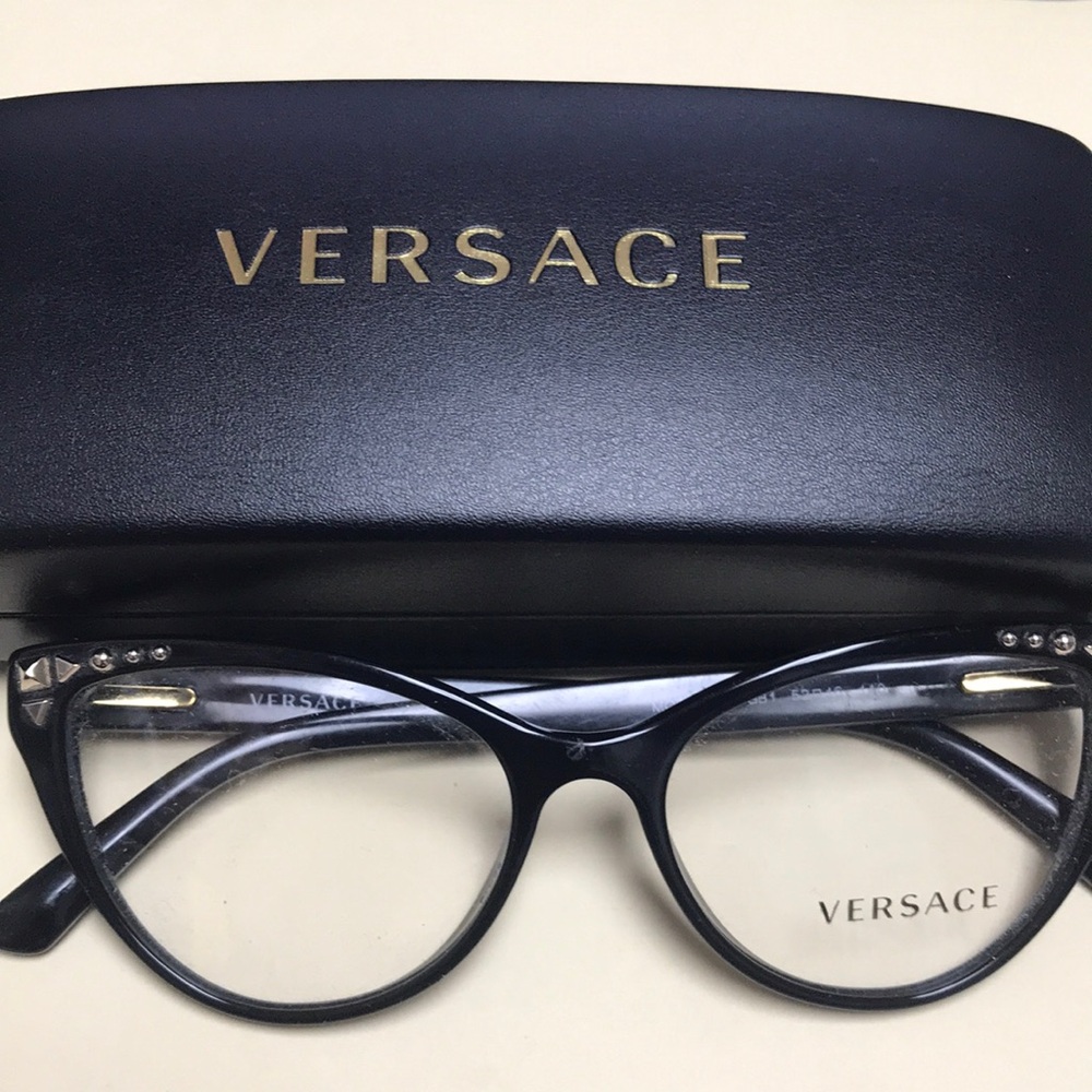 NEW Versace 3191 Black Women's Glasses 52 eye